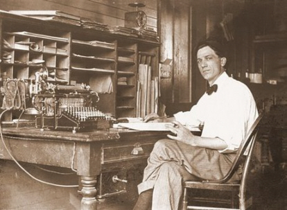 Railroad employee at the Bonnots Mill depot.